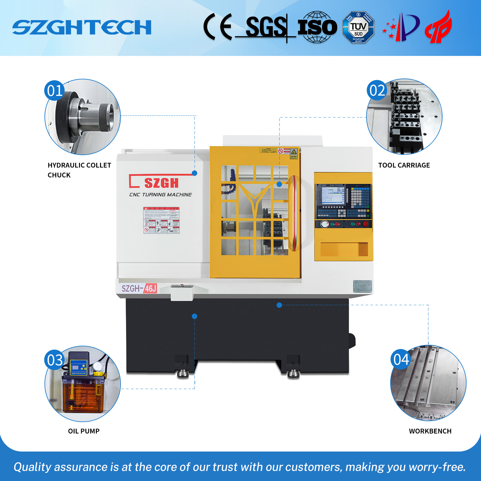 SZGH-46J High Quality Lathe Precision Machining Stable and Efficient